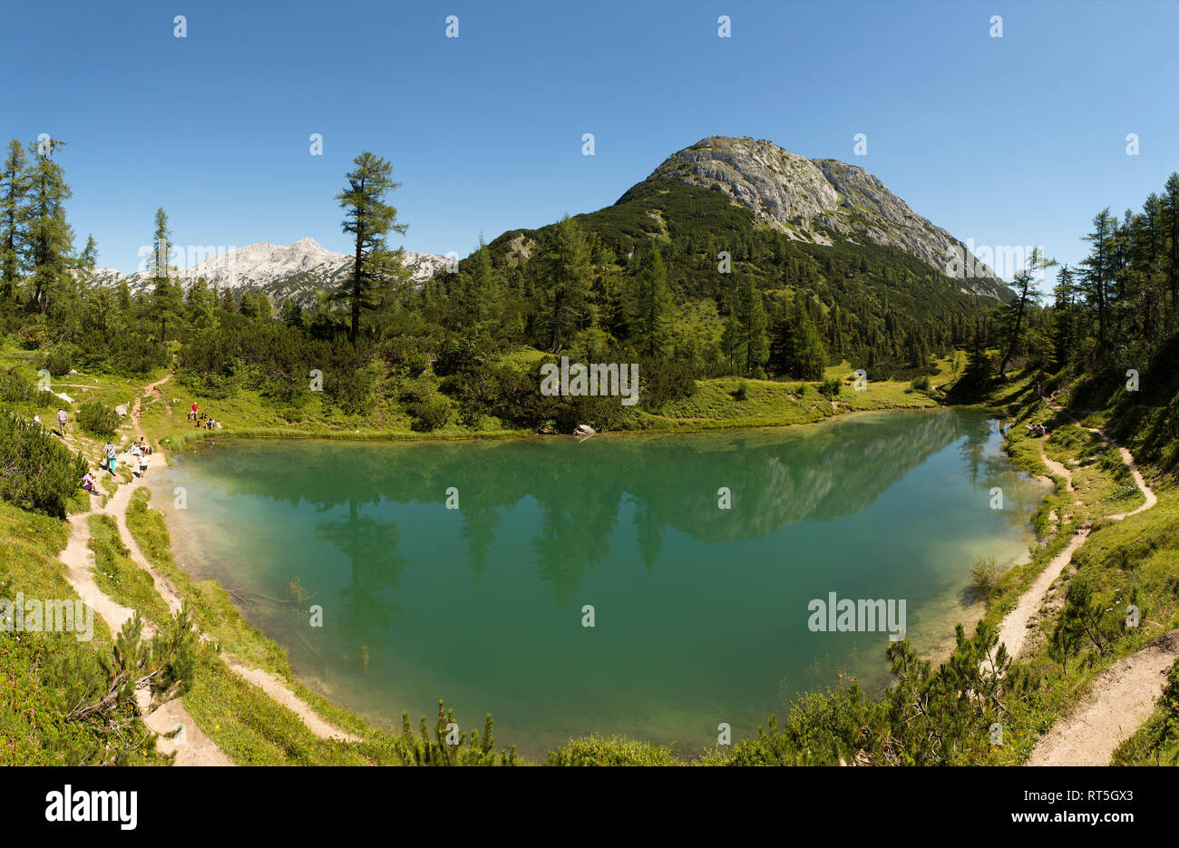 Austria, Styria, Tauplitz, Totes Gebirge, Lake Maerchensee Stock Photo