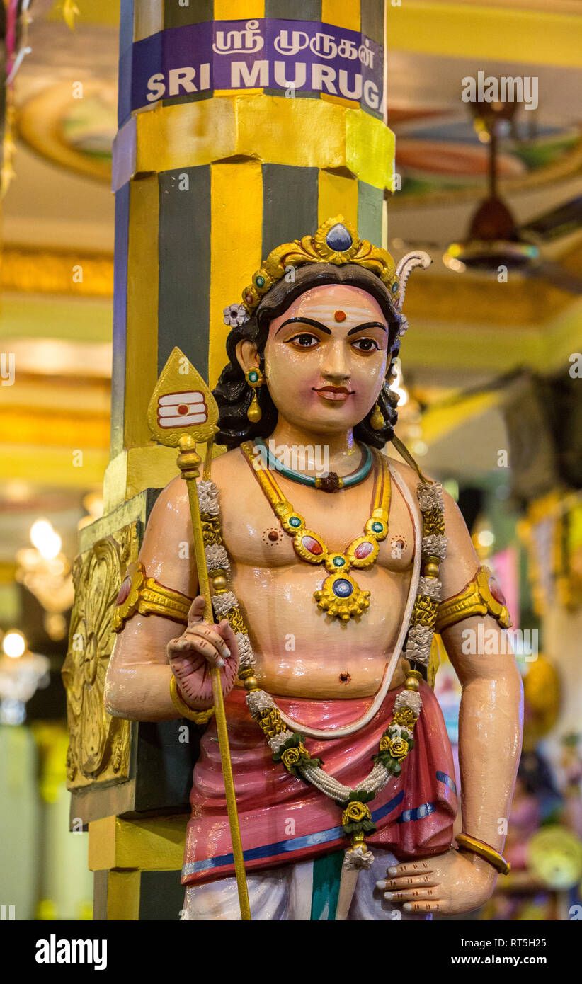 Hindu God of War Lord Murugan, Sri Maha Mariamman Temple, George ...