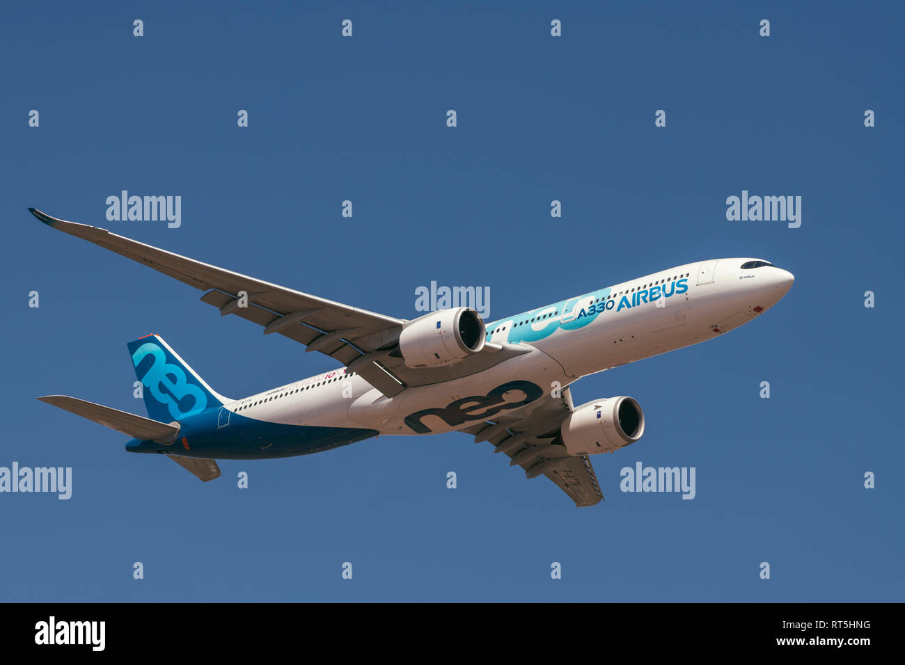 Airbus A330 NEO flying Stock Photo