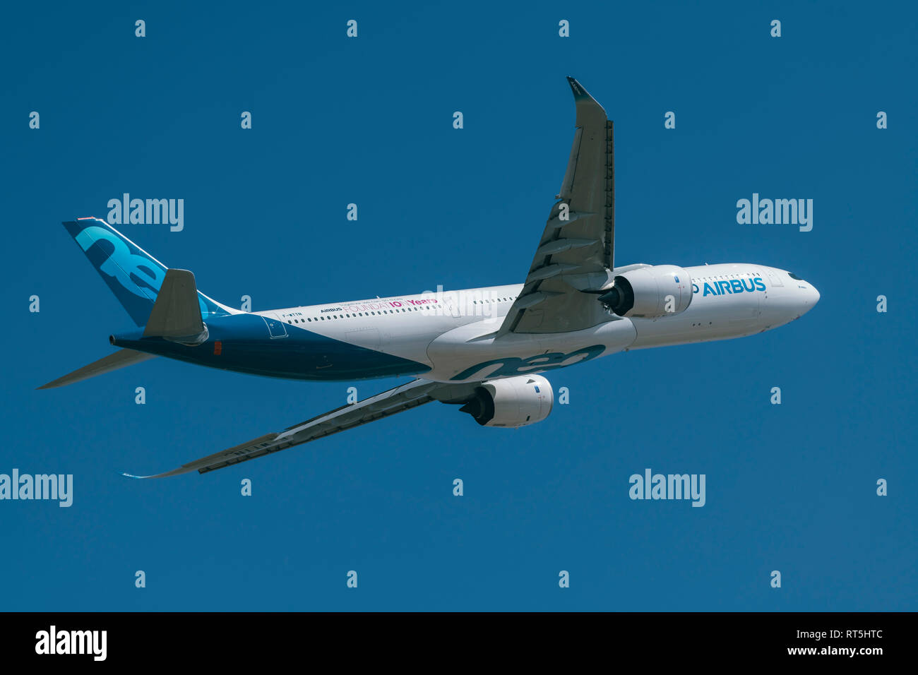 Airbus A330 NEO flying Stock Photo