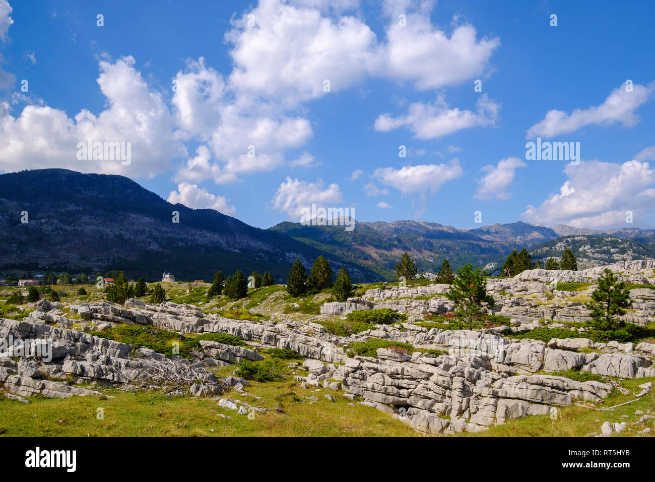 Montenegro, Podgorica, high plateau of Kucka Korita, karst mountains Stock Photo