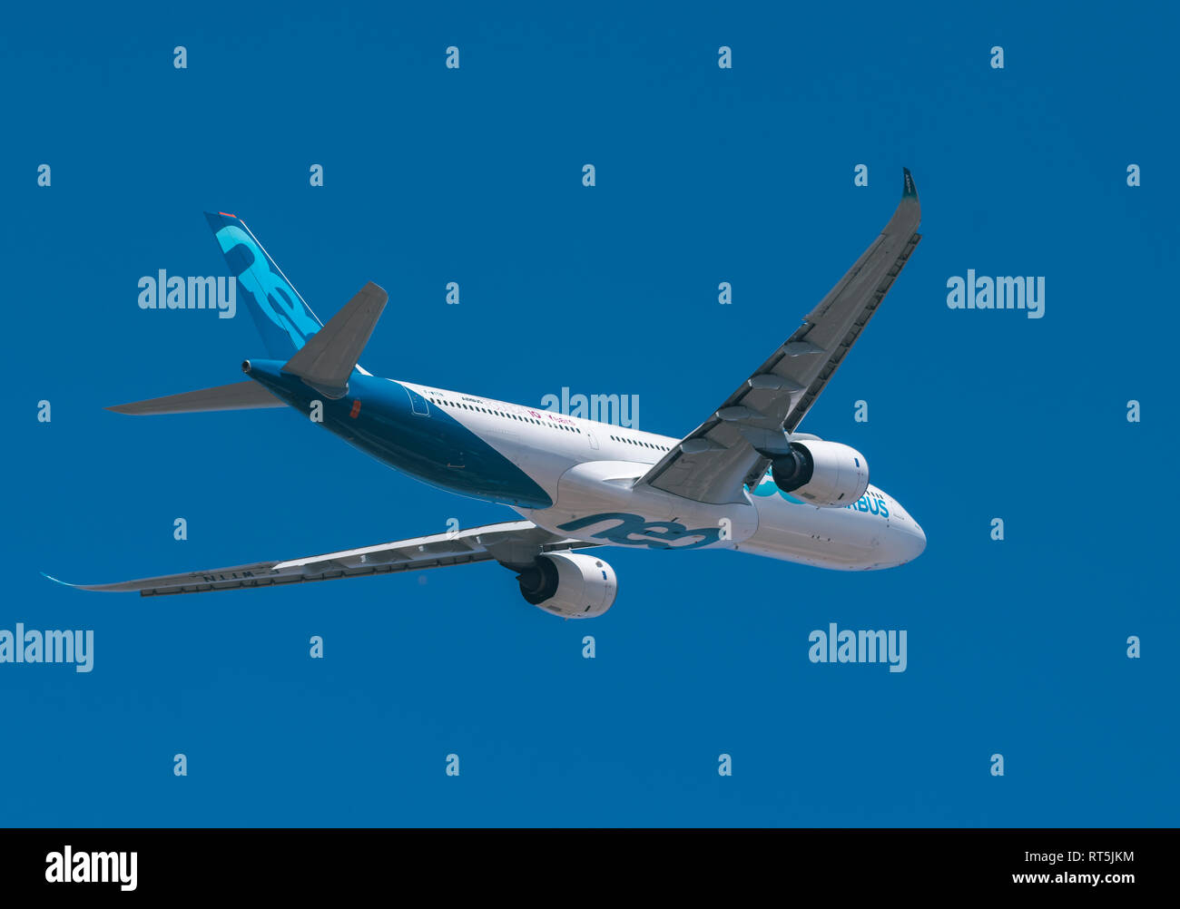 Airbus A330 NEO flying Stock Photo