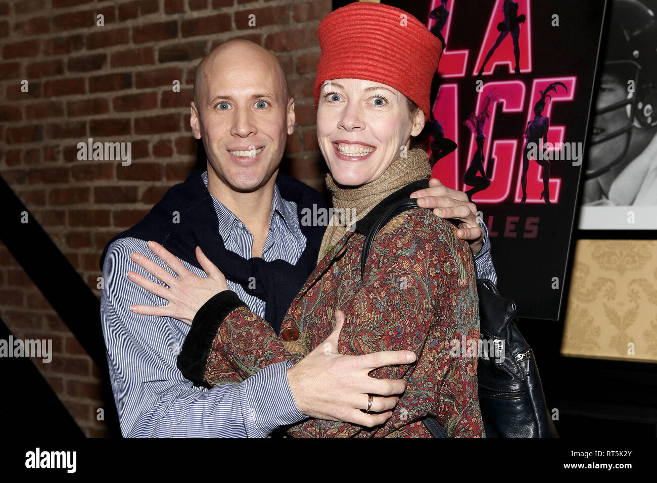 New York, USA. 13 Feb, 2011. Christophe Caballero, Veanne Cox at The Sunday, Feb 13, 2011 after party for Kelsey Grammer, Douglas Hodge, Robin De Jesus & Fred Applegate's final performance in 'La Cage Aux Folles' on Broadway at Hurley's Saloon in New York, USA. Credit: Steve Mack/S.D. Mack Pictures/Alamy Stock Photo