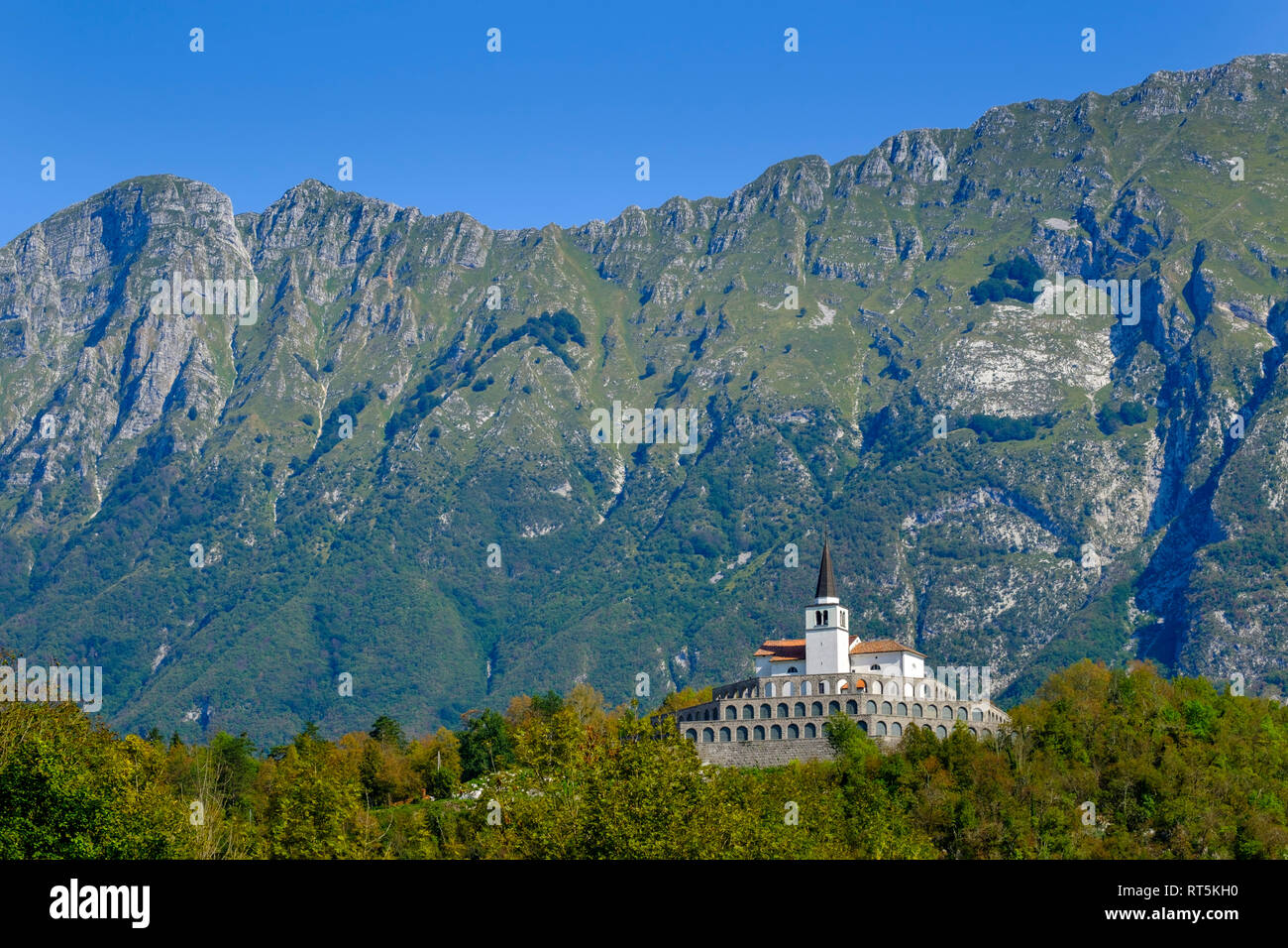 Slovenia, Soca Valley, near Kobarid, Church of St. Anton Stock Photo