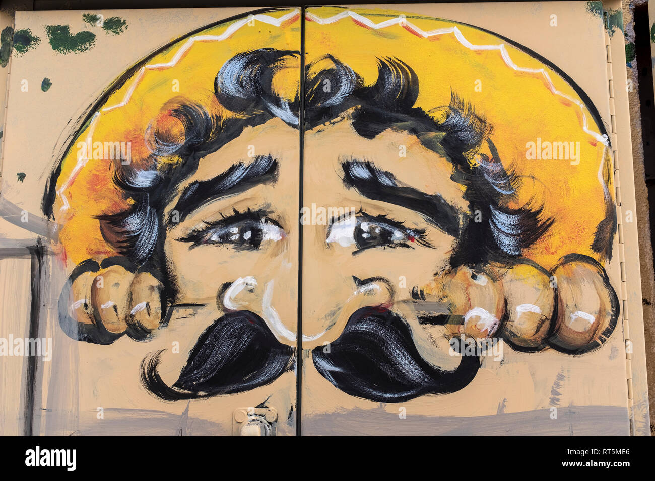 Outdoor Wall Mural Detail By Armando Diaz 2017 On Garcia S Kitchen Albuquerque New Mexico Stock Photo Alamy