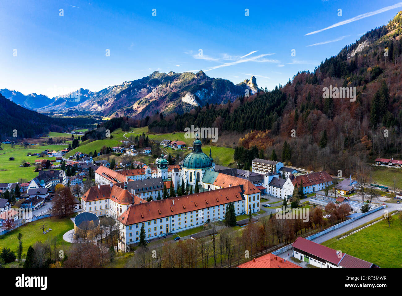 Germany, Bavaria, Benedictine Abbey, Ettal Abbey Stock Photo