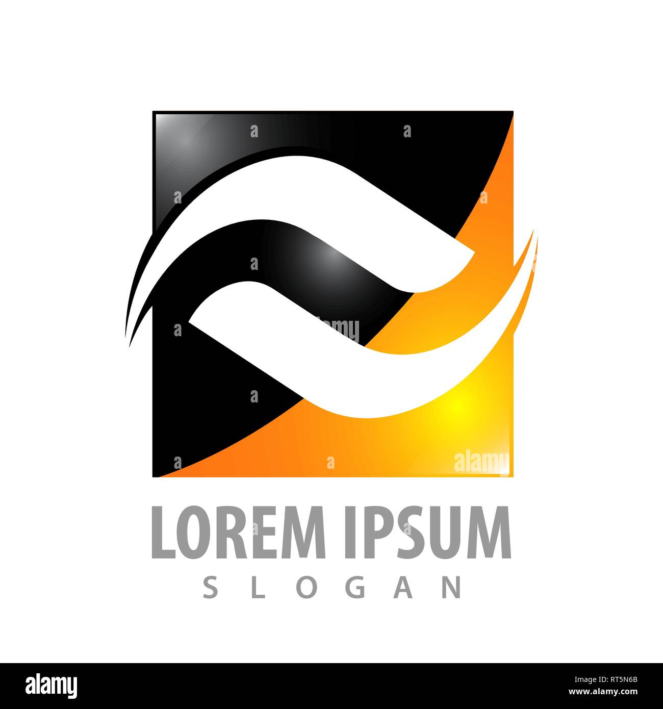 logo concept design. abstract hand square. Symbol graphic template ...