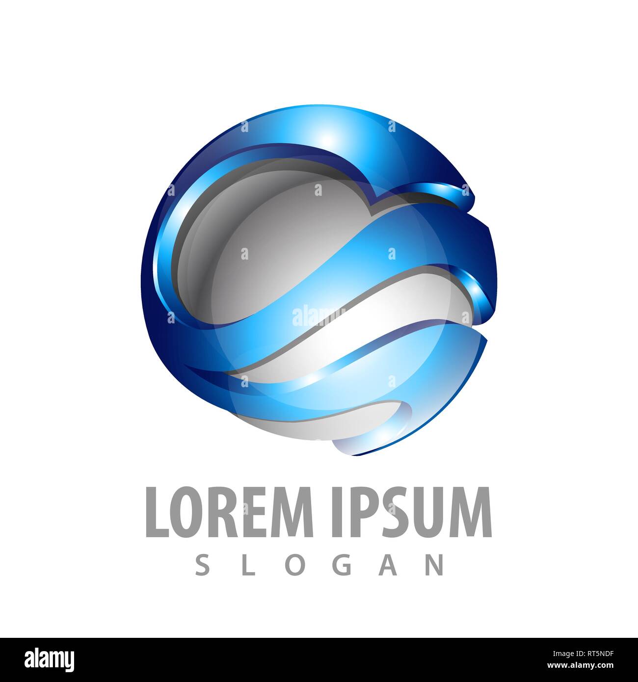 logo concept design. abstract sphere 3d style. Symbol graphic template ...