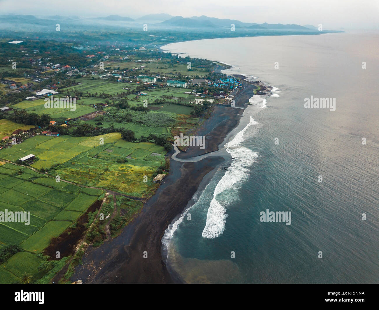 Indonesia, Bali, Aerial view of Keramas beach Stock Photo - Alamy