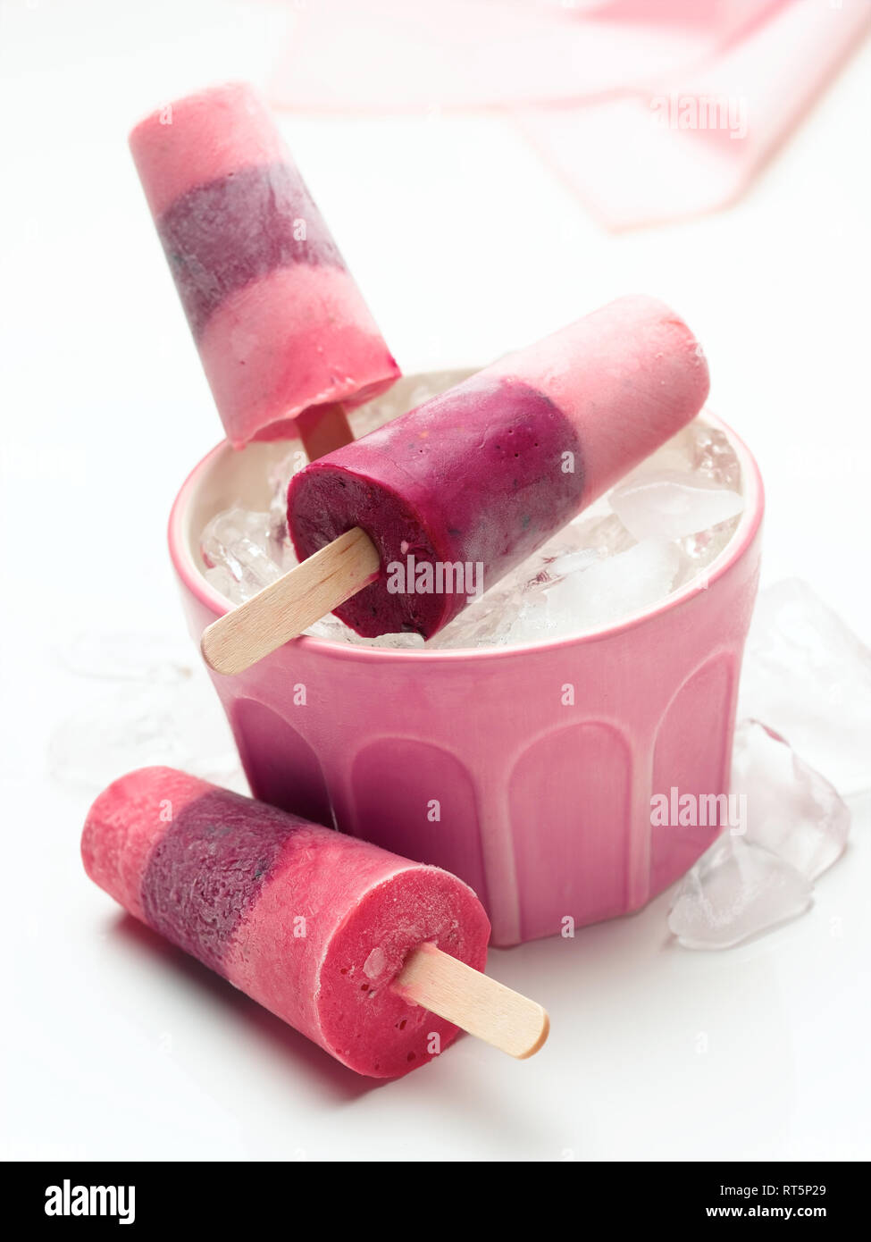 iced yogurt lollies Stock Photo