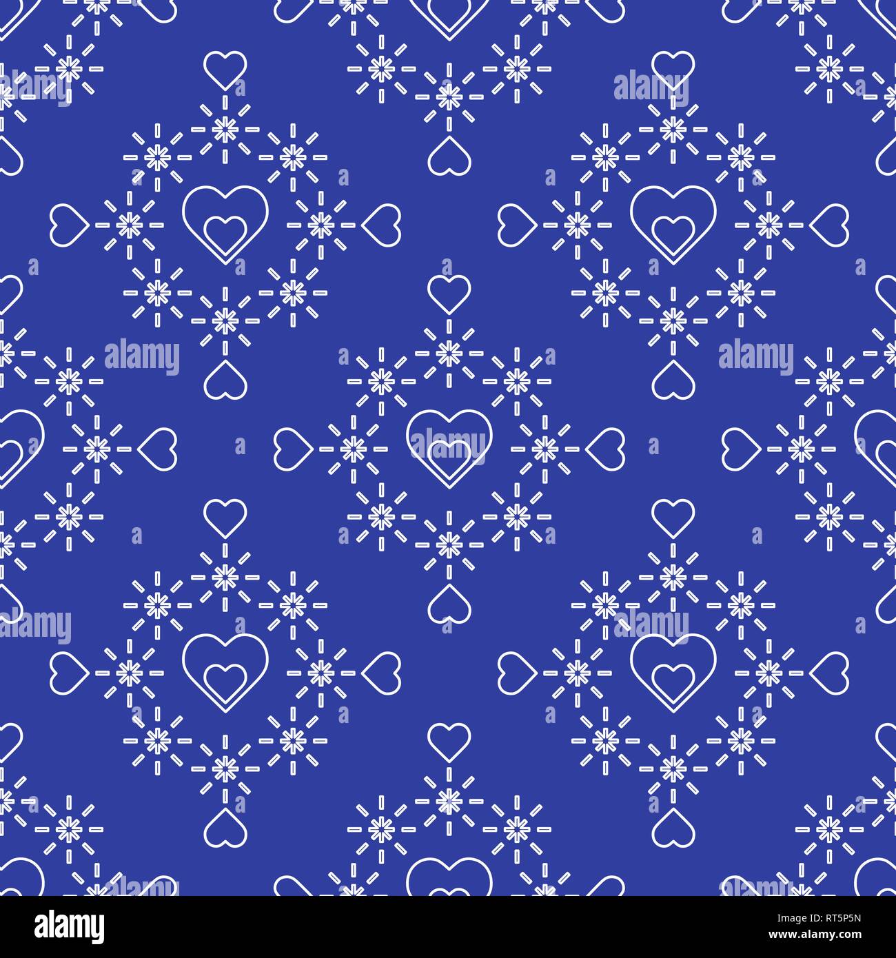 Cute seamless pattern with hearts. Happy Valentine's Day. Romantic ...