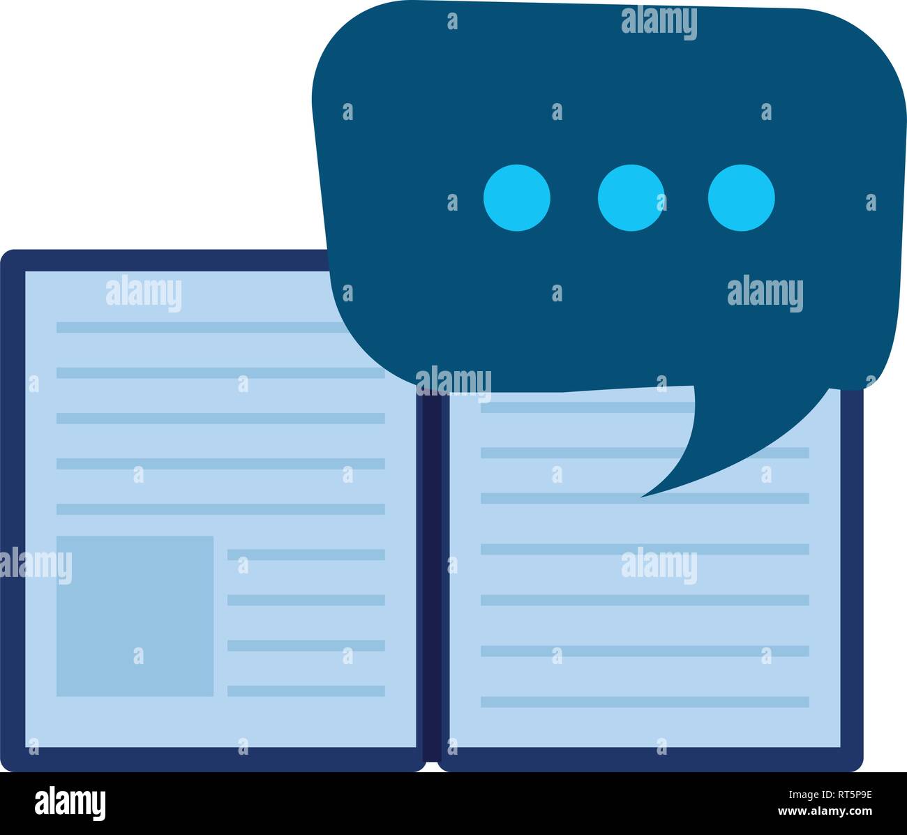 ebook speech bubble online education school vector illustration Stock ...