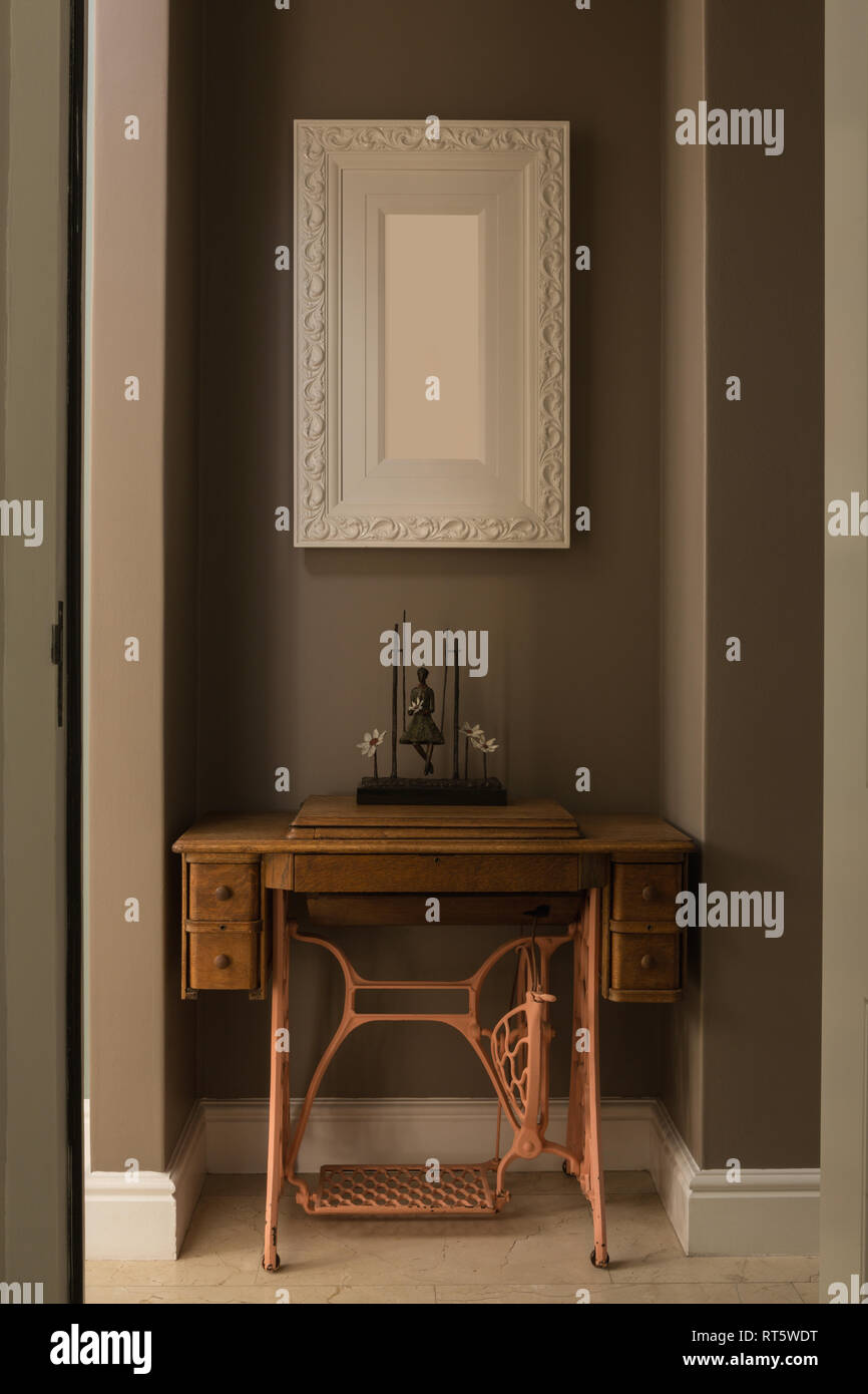 Picture frame and table at home Stock Photo Alamy