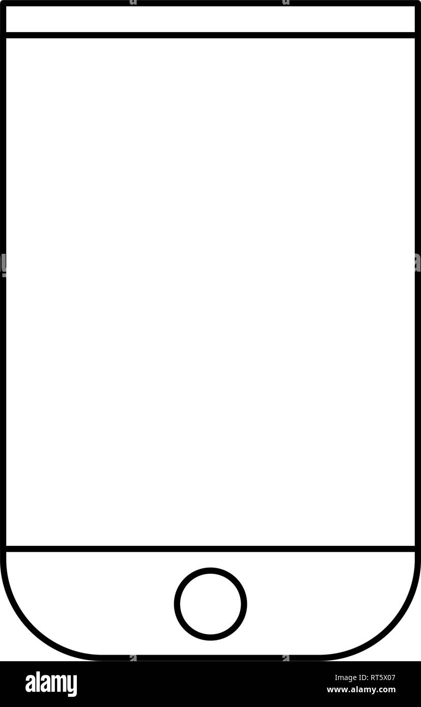 smartphone device tech on white background vector illustration Stock ...