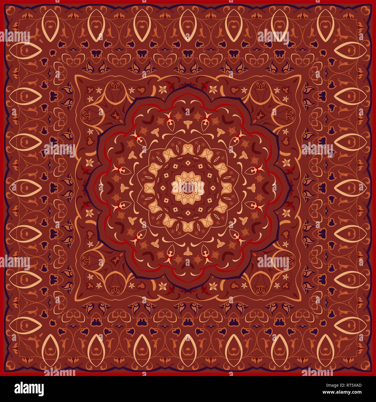 Vintage Arabic pattern. Persian colored carpet. Rich ornament for ...