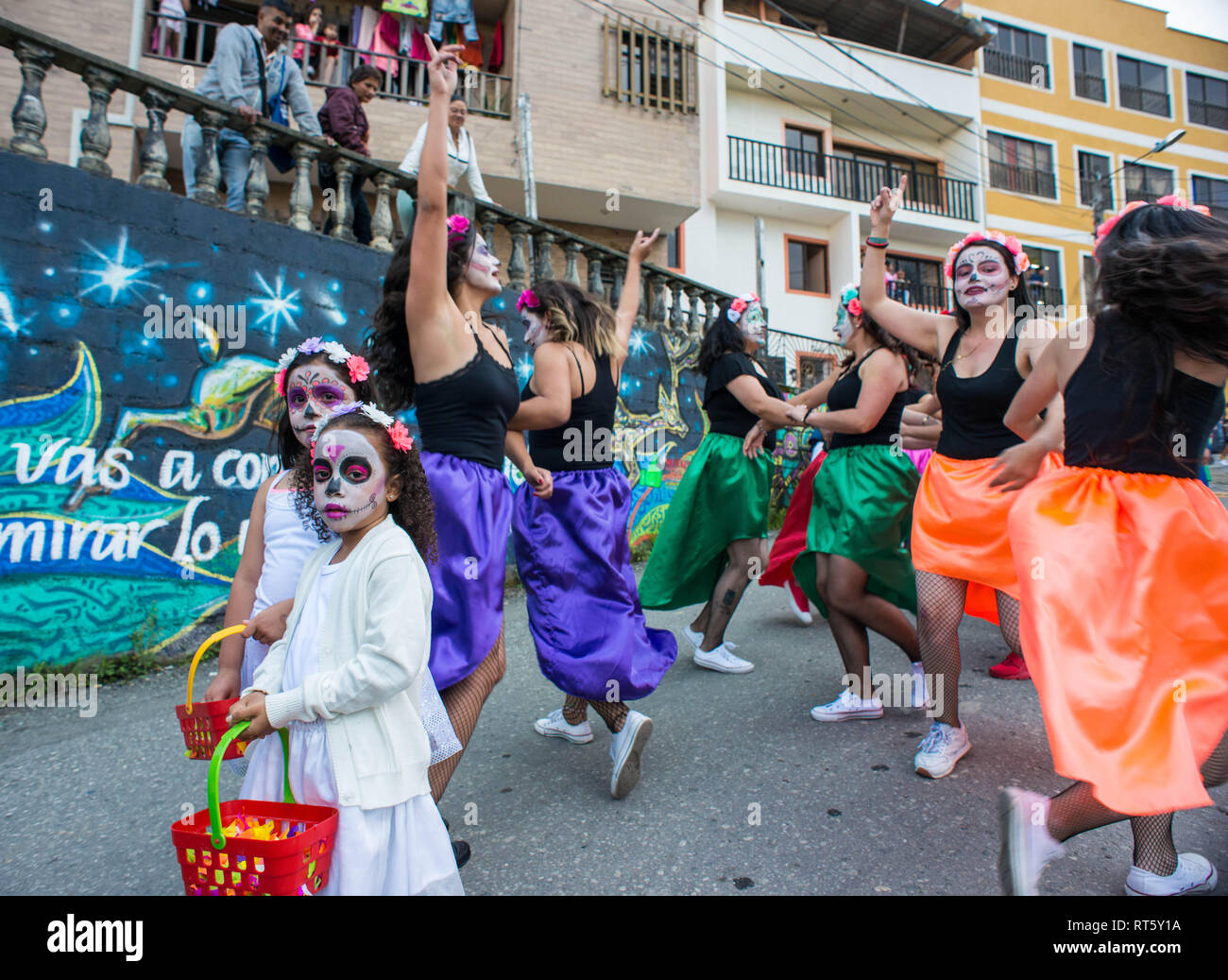 Donmatias, Antioquia: Carnival 'Donmatias somos todos' Stock Photo