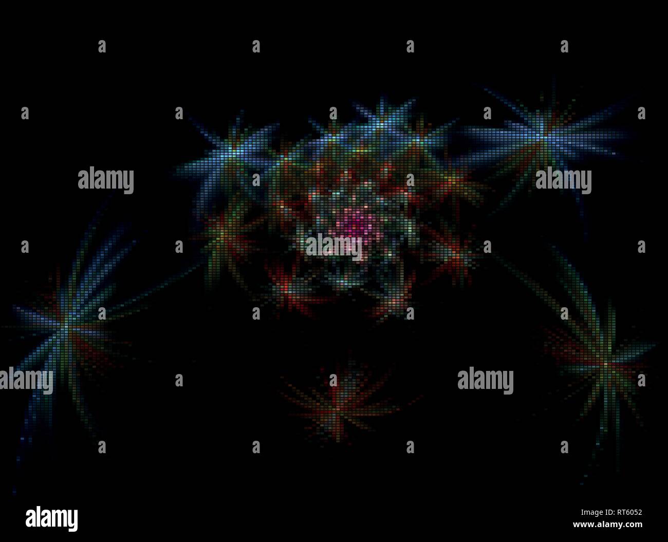 Abstract firework - dotted vector illustration with light effects Stock ...