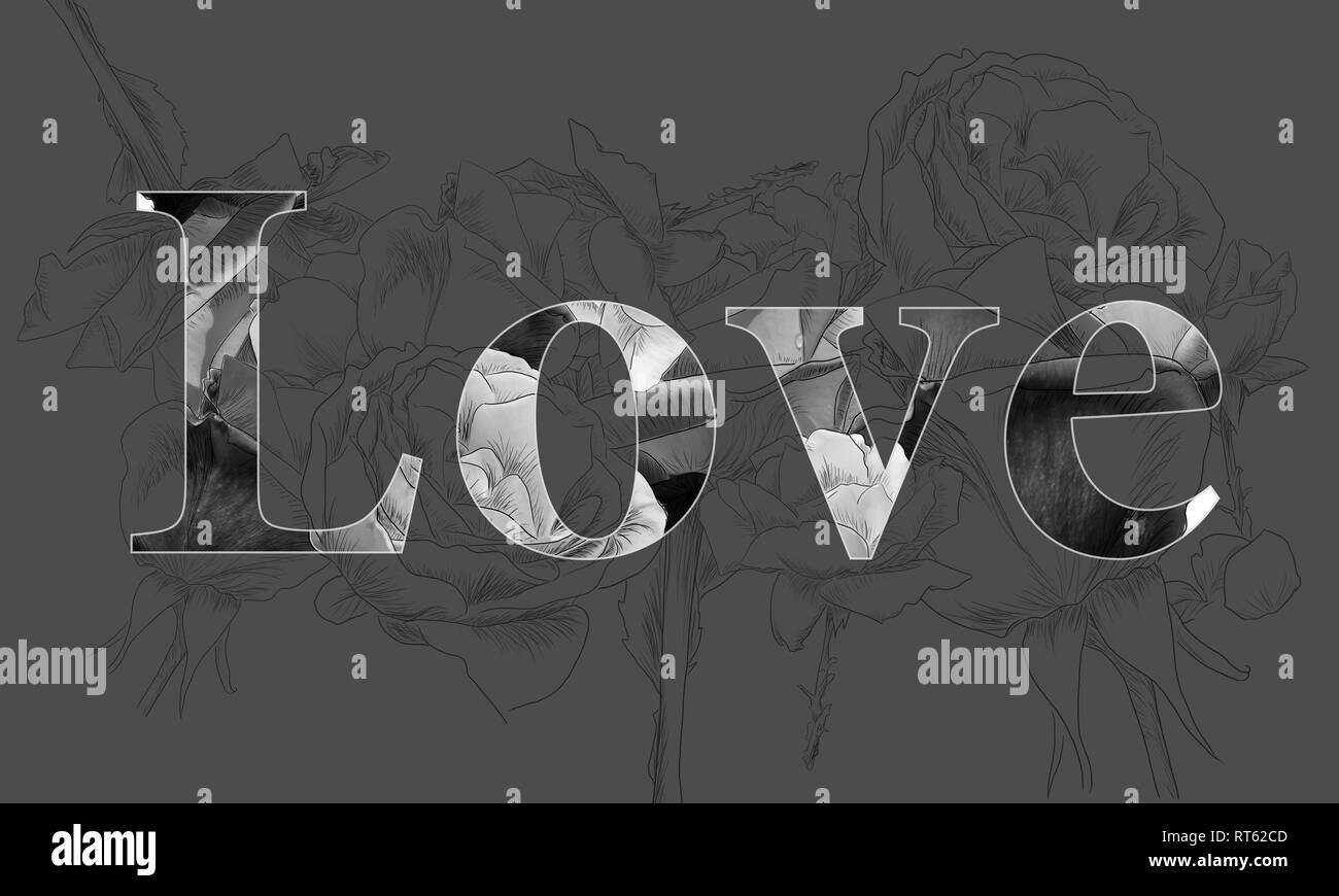 Love word collage hires stock photography and images Alamy