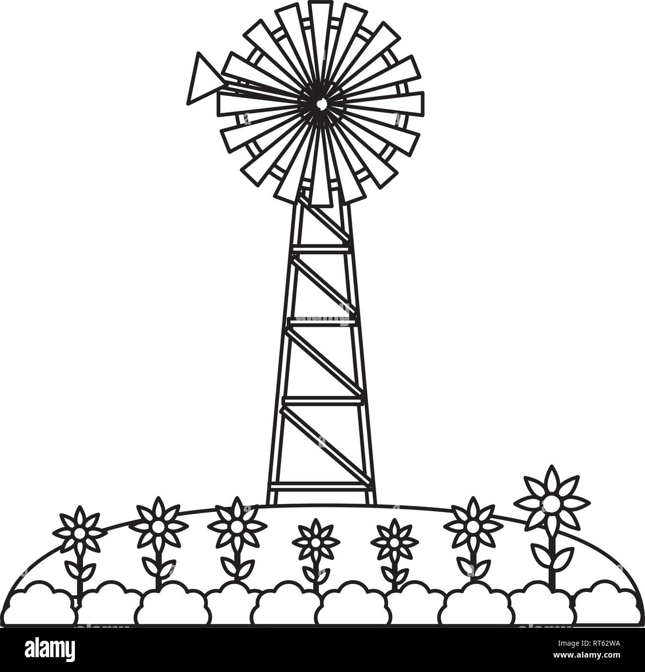 windmill farm fresh Stock Vector Image & Art - Alamy