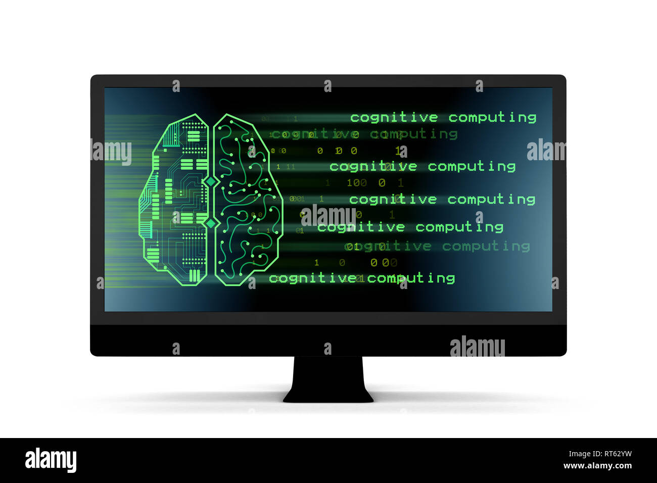 Machine learning and cognitive computing - 3d rendering Stock Photo