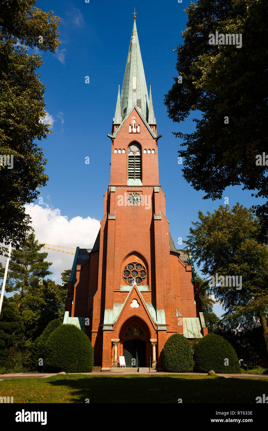 The Evangelical Lutheran church in Blankenese, Hamburg, Germany. Stock Photo