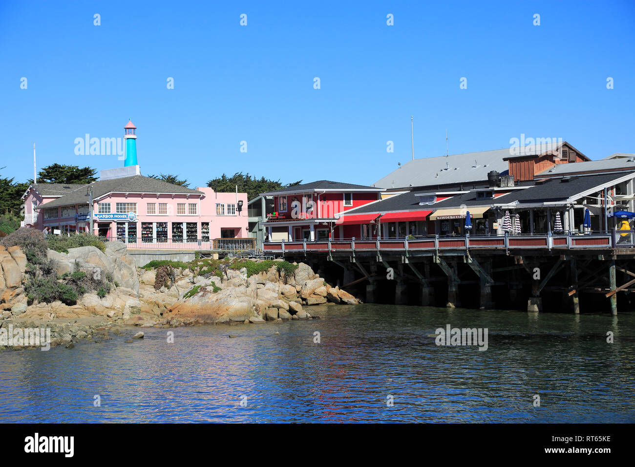 Fisherman’s Wharf, Monterey, Monterey Bay, Peninsula, Pacific Ocean, California, USA Stock Photo