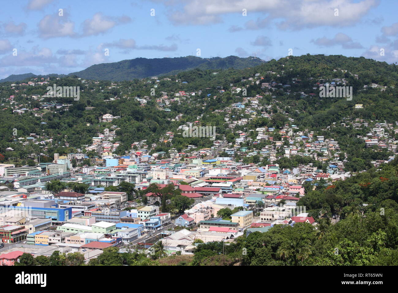 St Lucia Town Stock Photo - Alamy