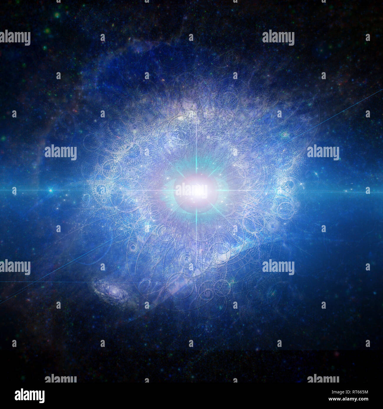 Supernova, galaxy in eye shape Stock Photo