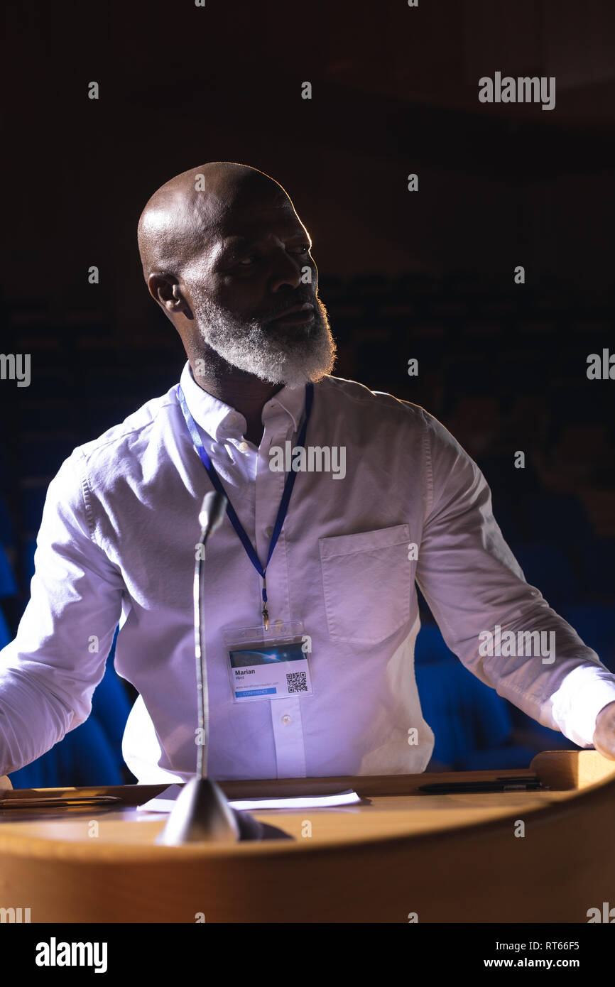 Preparing speech podium hi-res stock photography and images - Alamy