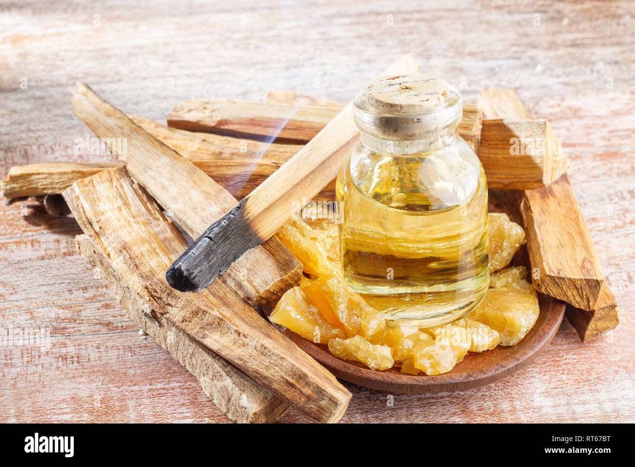 Bursera graveolens, essence and resin. in Spanish ("palo santo") is a