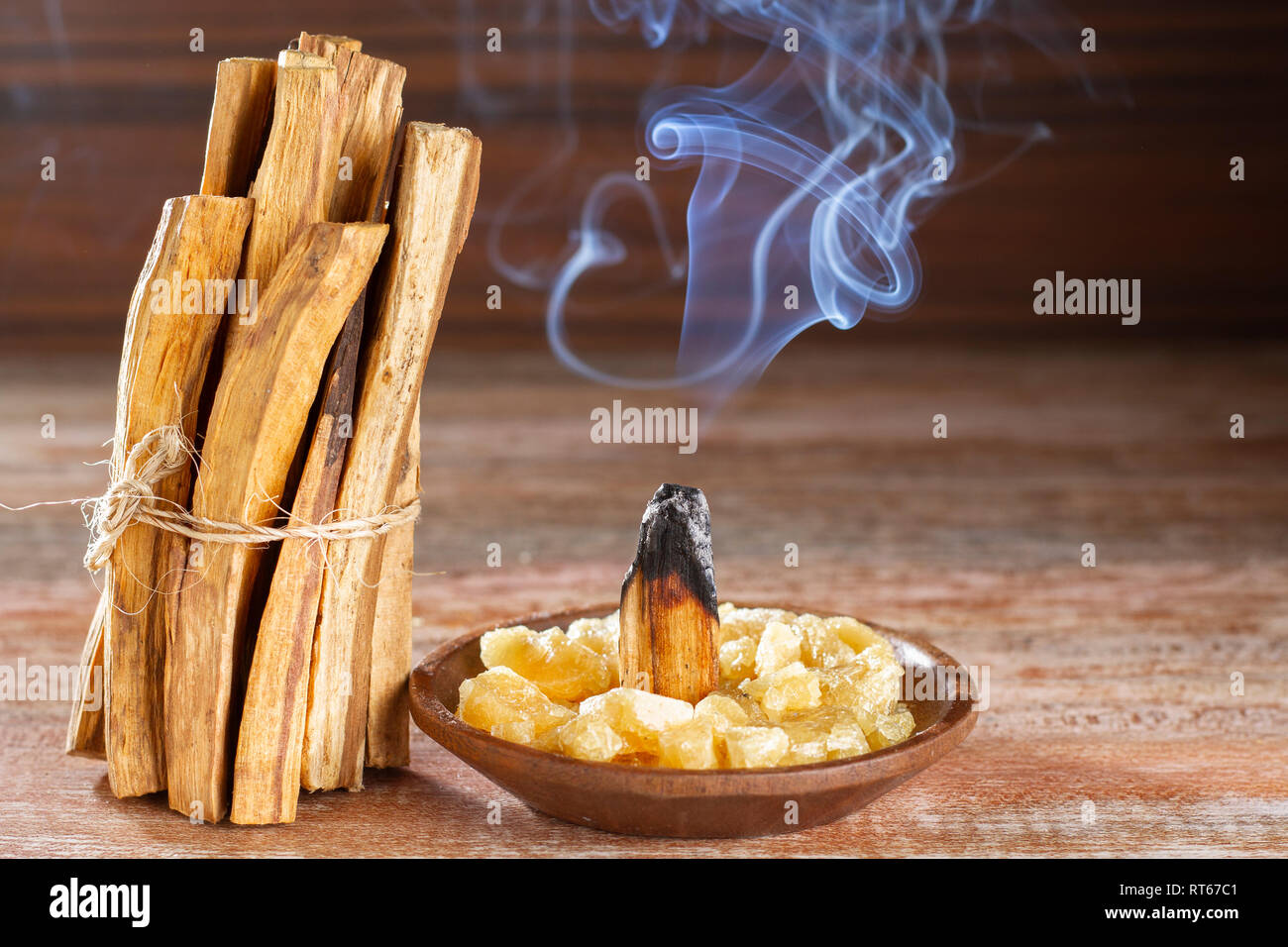 Bursera graveolens, essence and resin. in Spanish ("palo santo") is a