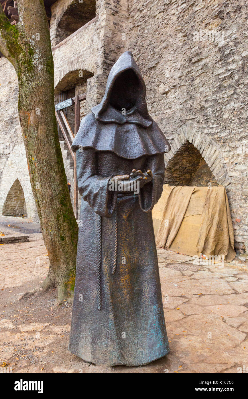 Europe, Eastern Europe, Baltic States, Estonia, Tallinn. Old town, Monk