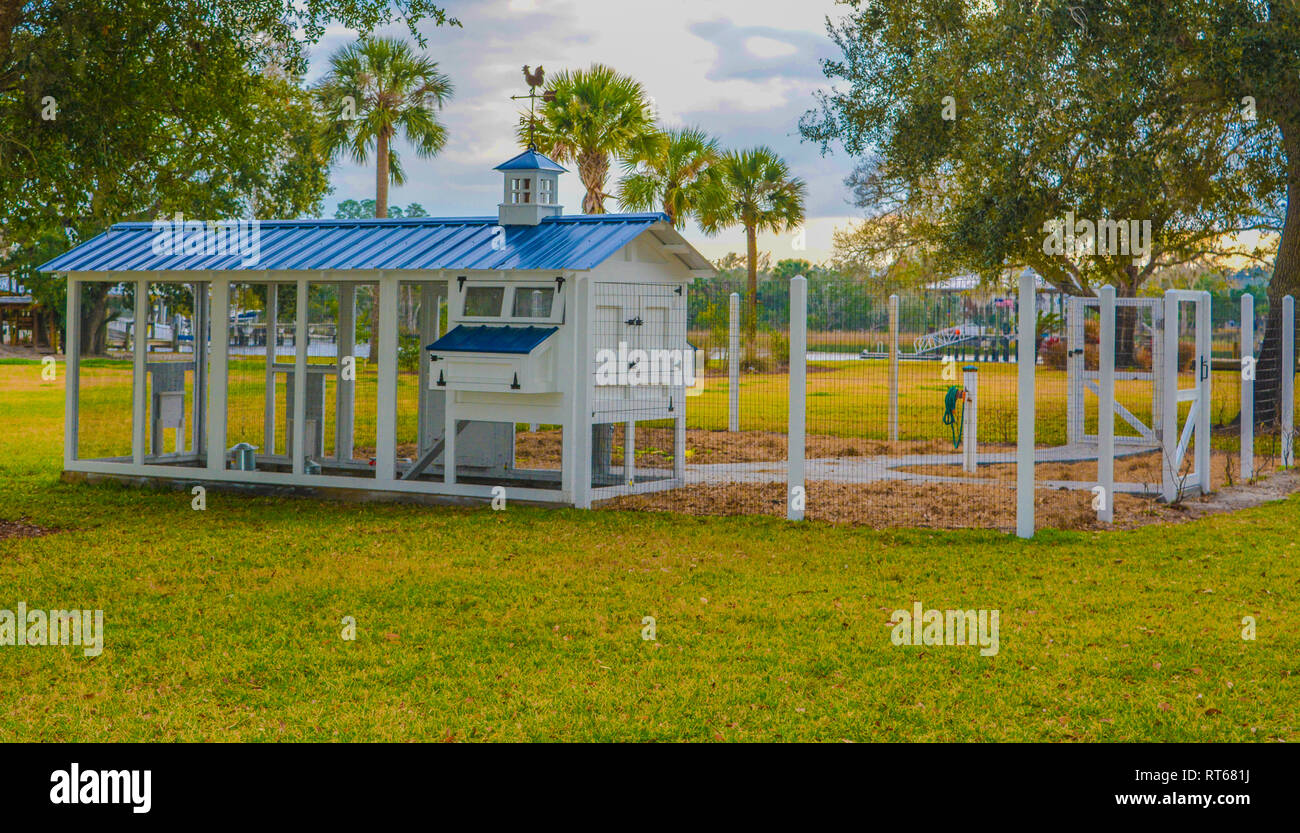 Chicken Coop in St Johns County, Florida Stock Photo Alamy