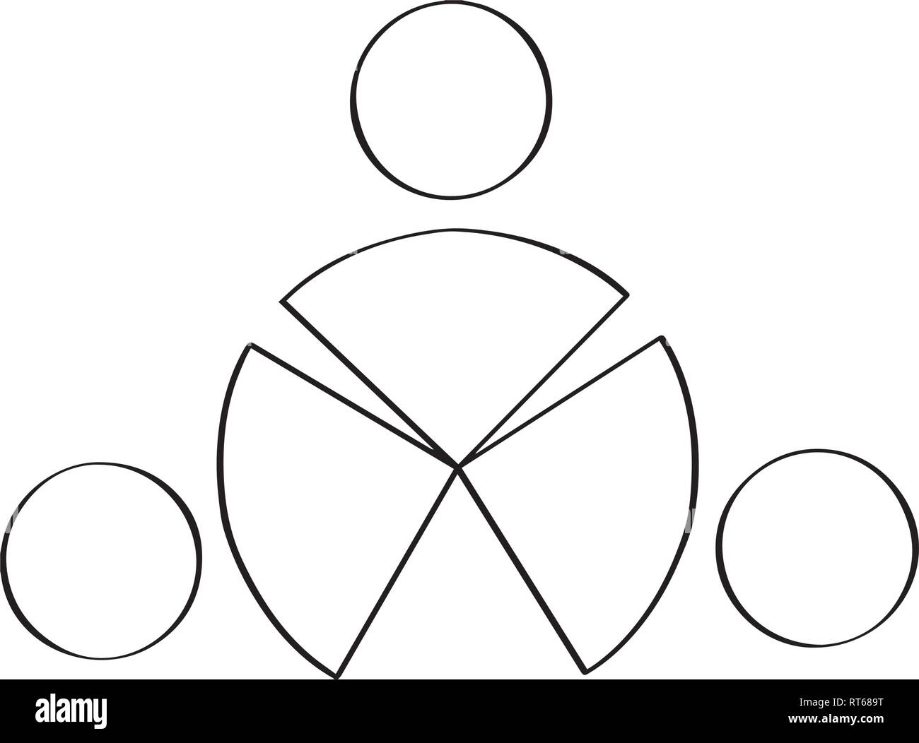 Isolated teamwork outline Stock Vector Image & Art - Alamy