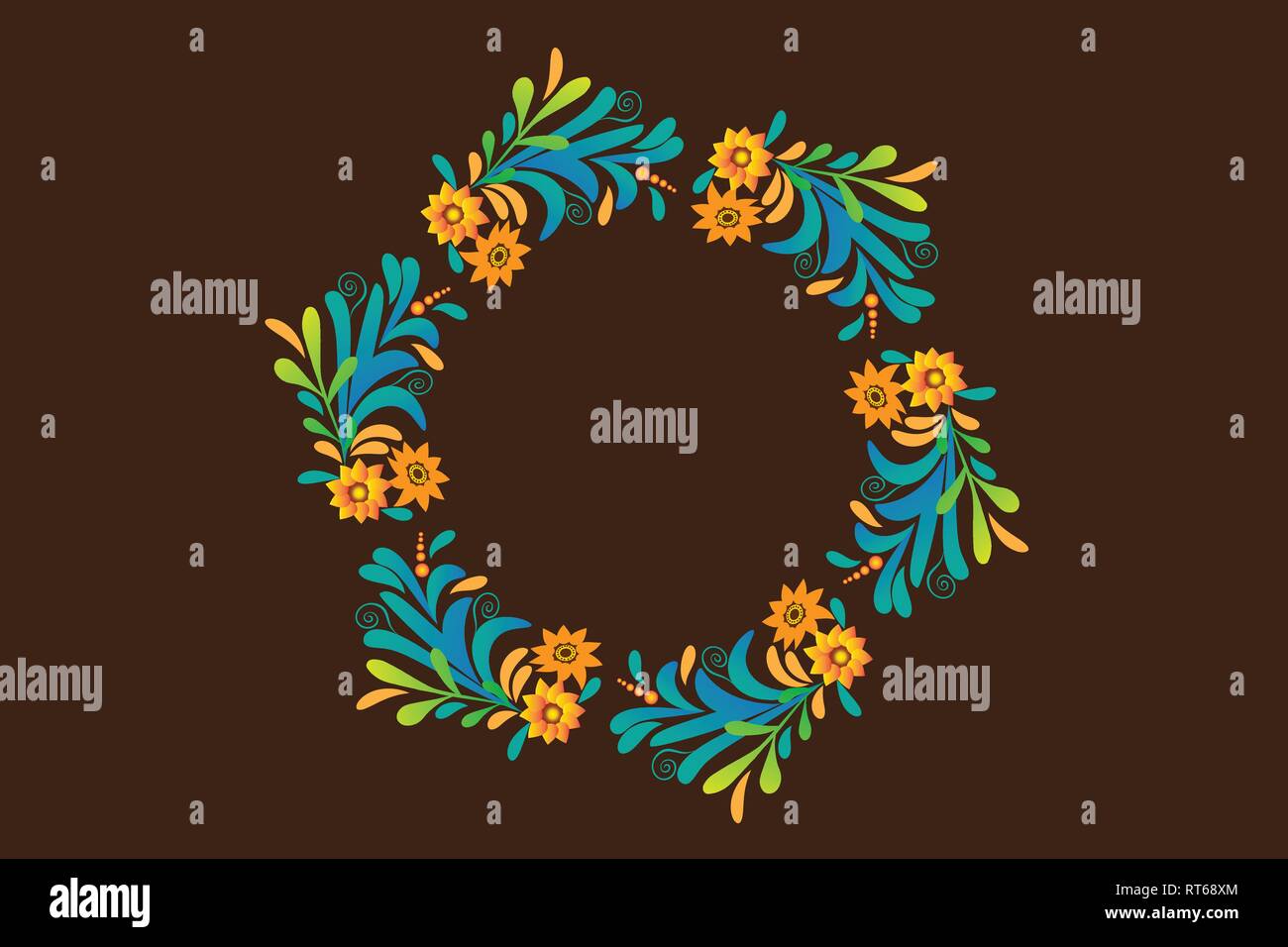 Floral wreath vector design Stock Vector Image & Art - Alamy