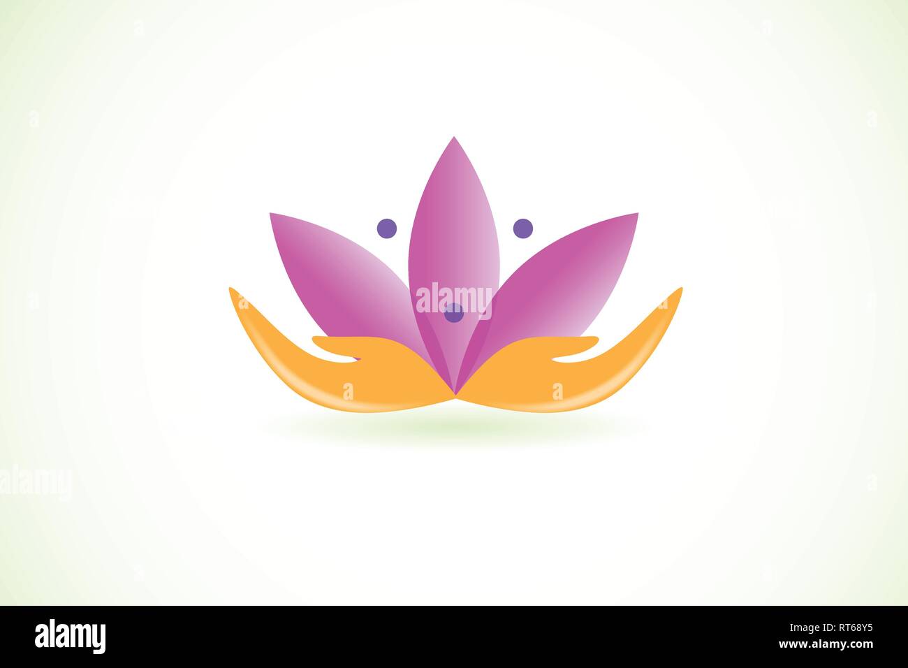 Lotus flower with abstract hands, vector Stock Vector Image & Art - Alamy
