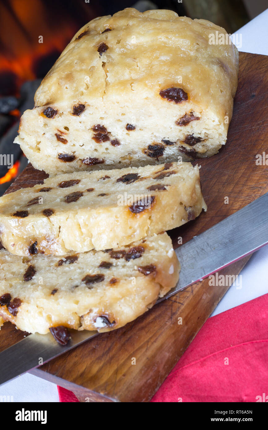 Traditional classic English pudding of Spotted dick Stock Photo Alamy