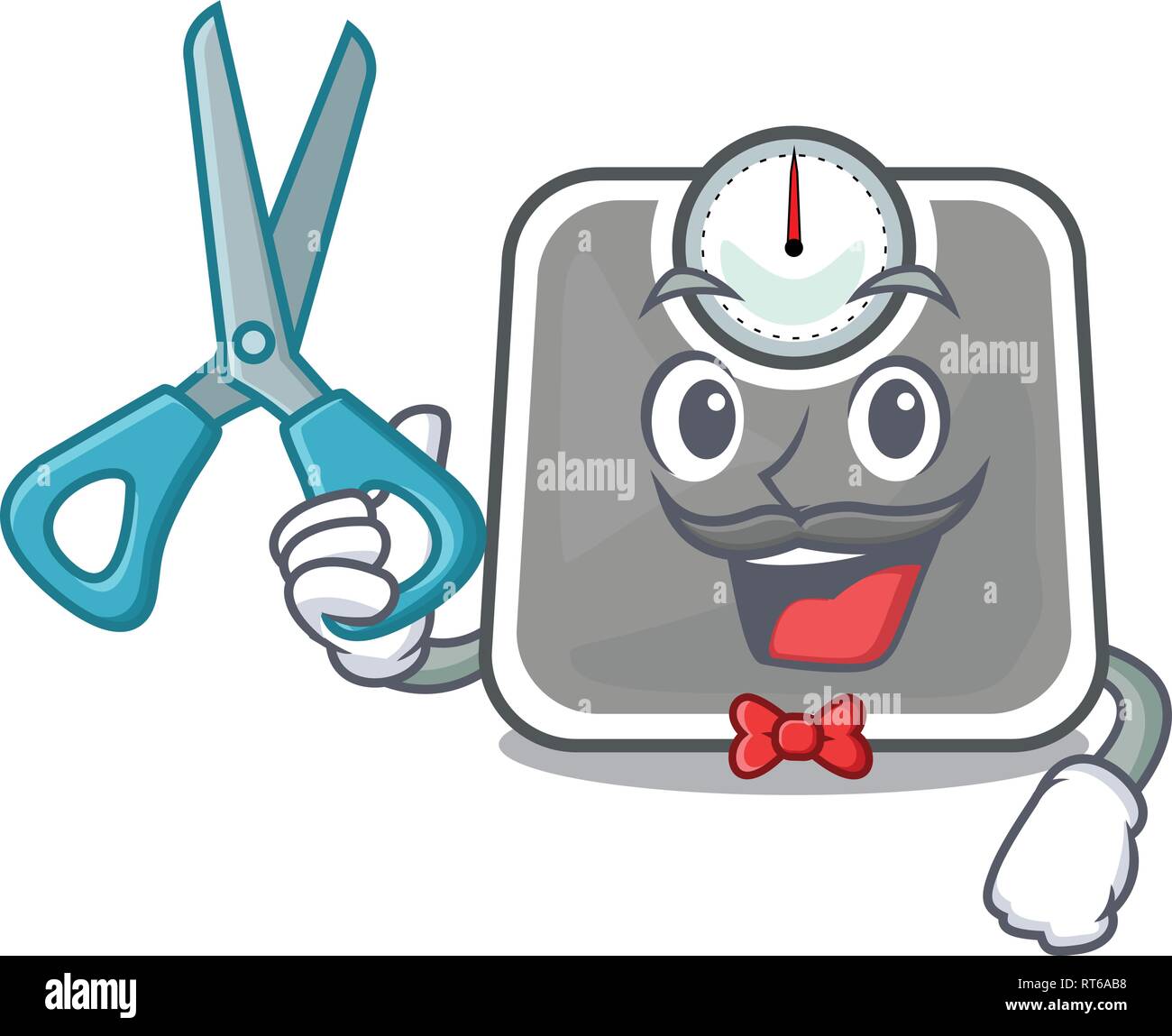 Barber weghit scales in the shape characters Stock Vector Image & Art