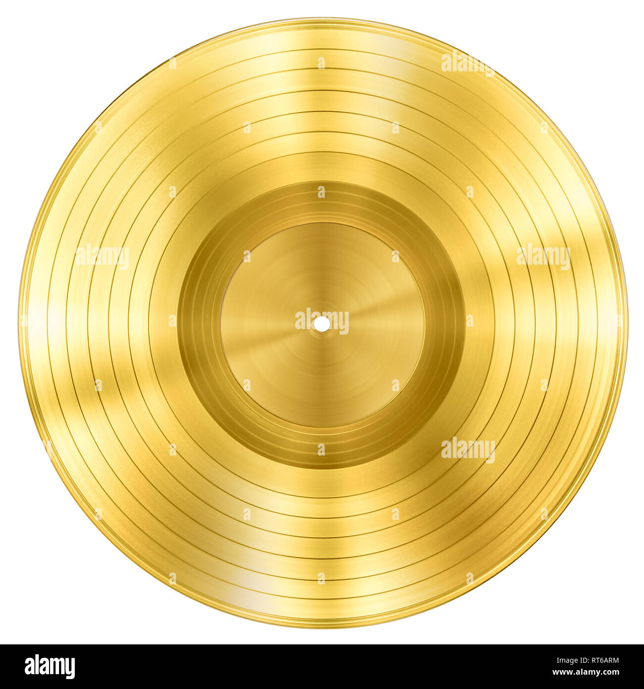 gold record music disc award isolated Stock Photo