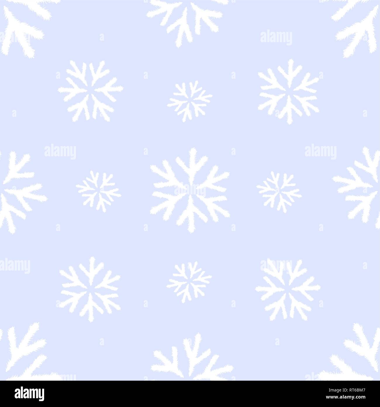 Vector seamless pattern with snowlakes. Christmas background. EPS 10 Stock Vector