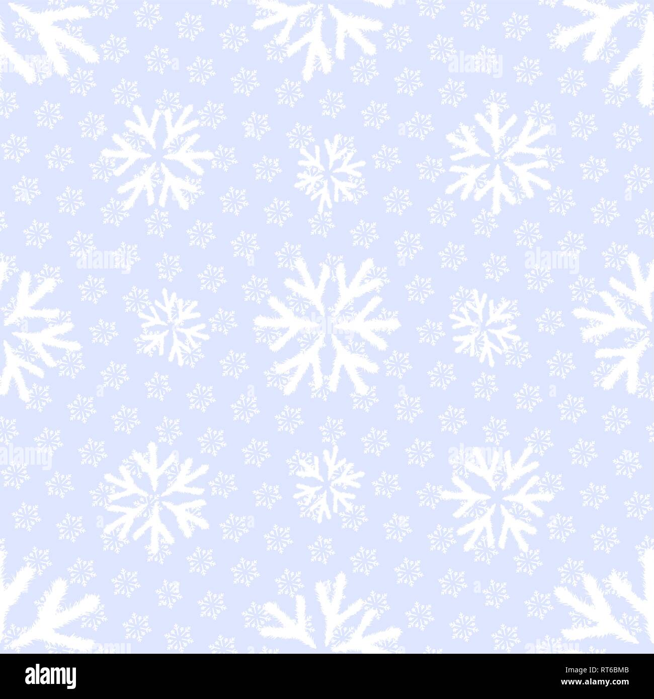 Vector seamless pattern with snowlakes. Christmas background. EPS 10 Stock Vector