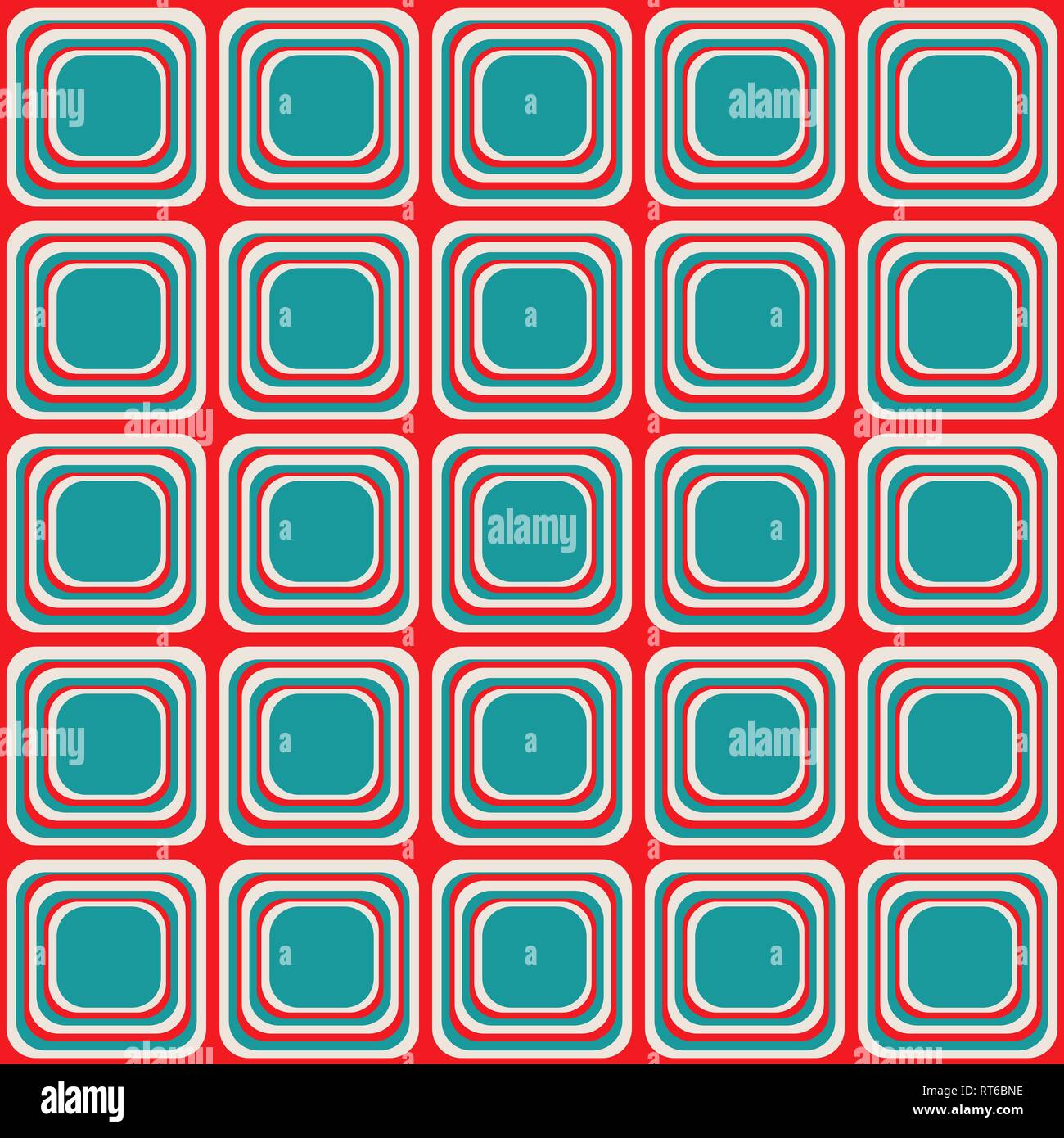 Vector seamless texture with rounded squares looking like old tv. EPS 10 Stock Vector