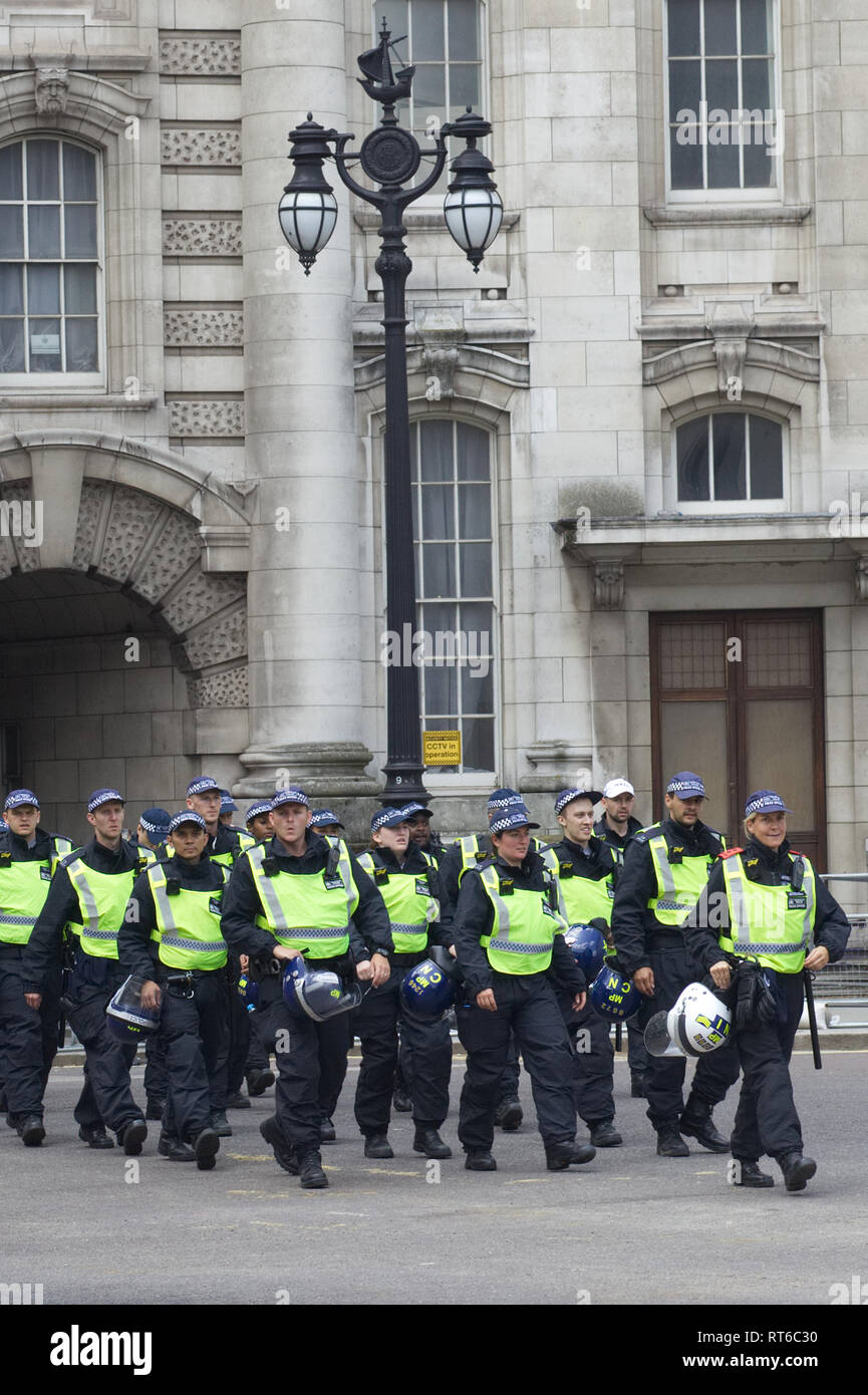 Heavily  Armed police presence in London Stock Photo