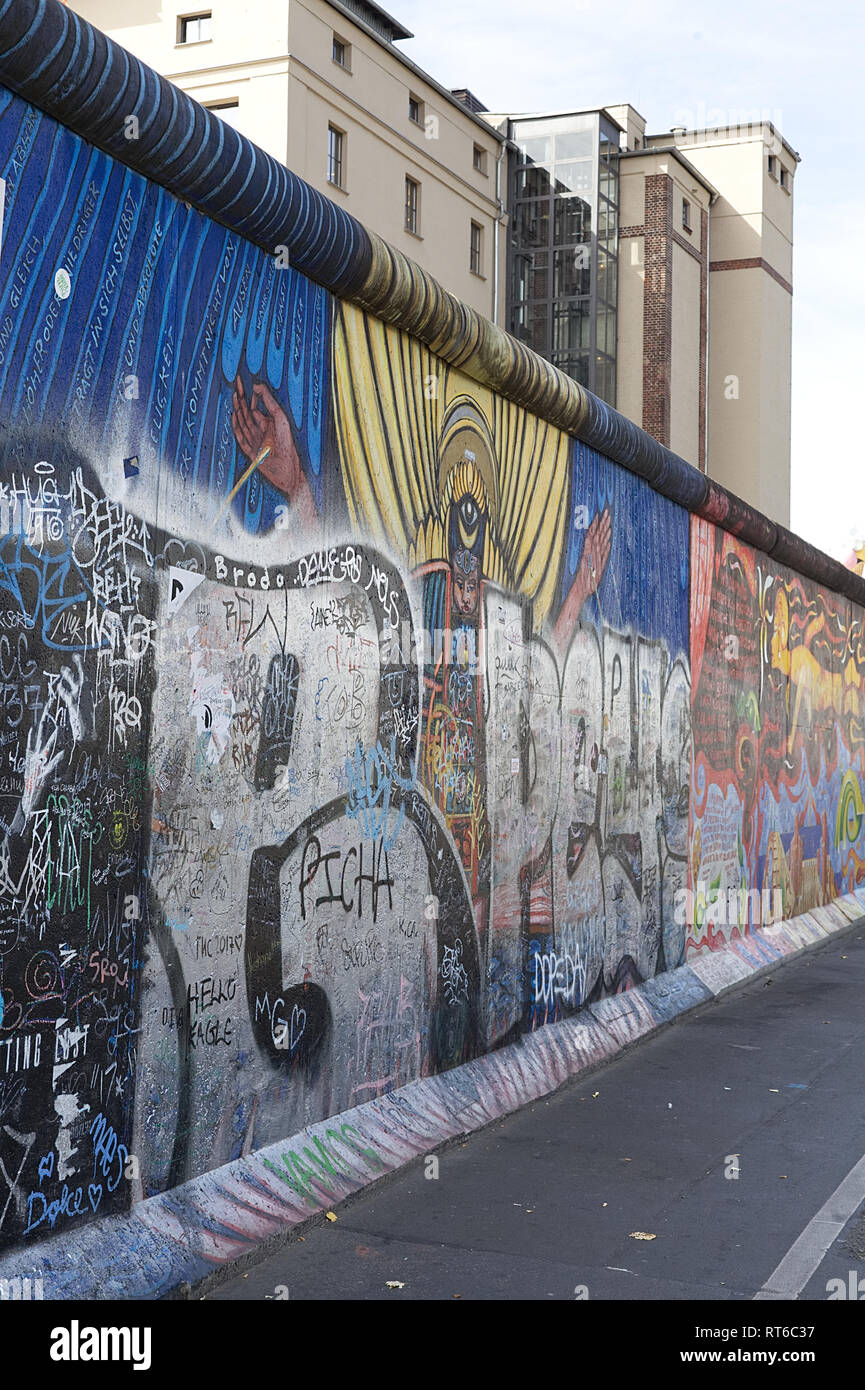 Part of the Berlin Wall. Stock Photo