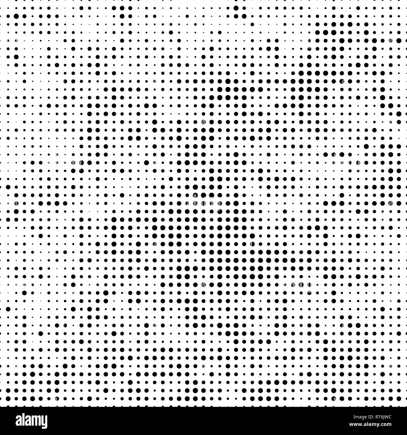 Black Halftone Texture On White Background. Modern Dotted Futuristic ...