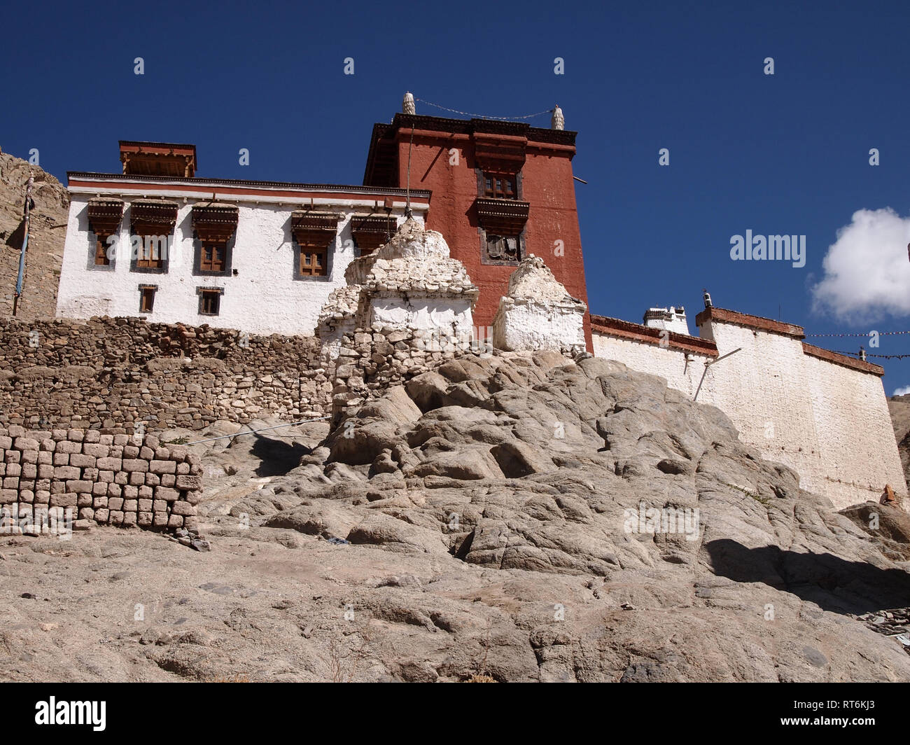 Namgyal Tsemo Gompa, overlooking the city of Leh (Ladakh) Stock Photo