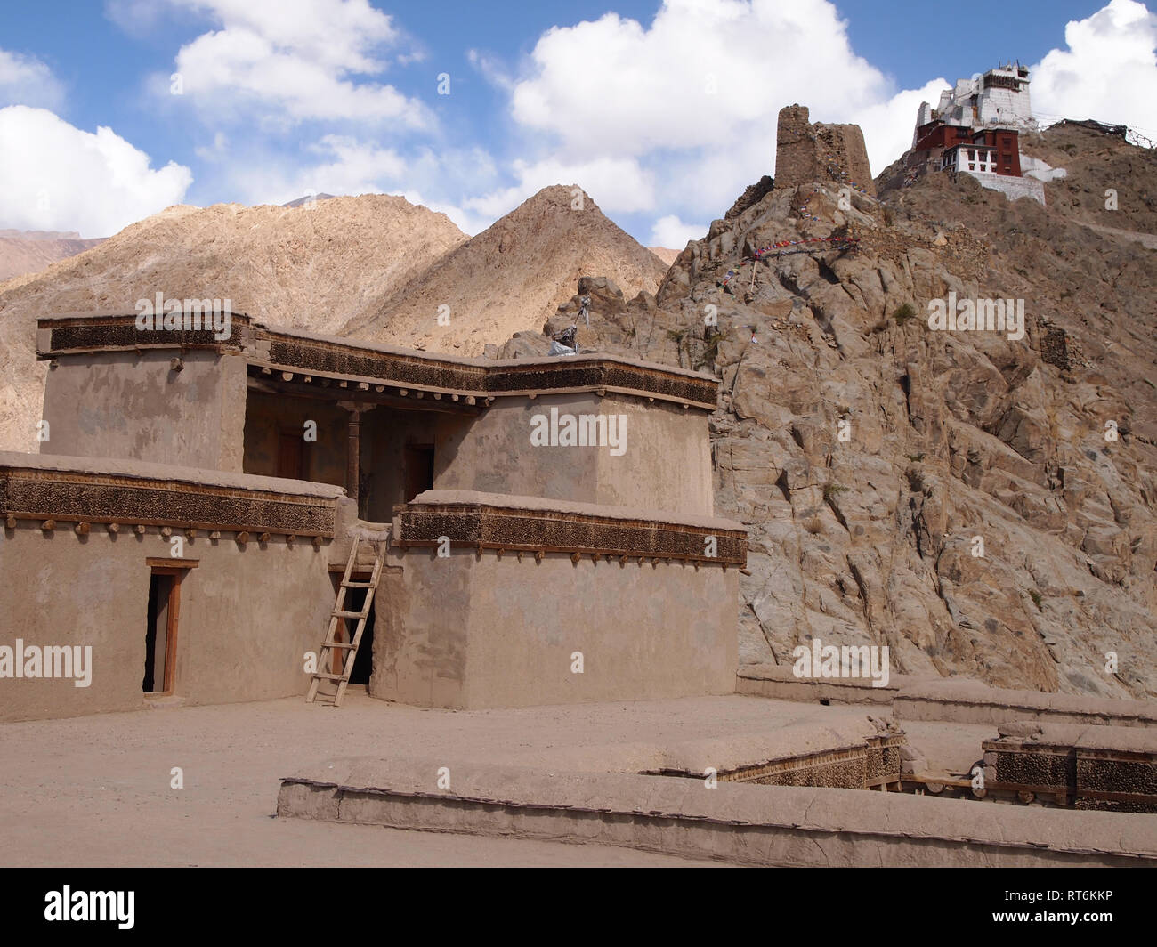 Namgyal Tsemo Gompa, overlooking the city of Leh (Ladakh) Stock Photo