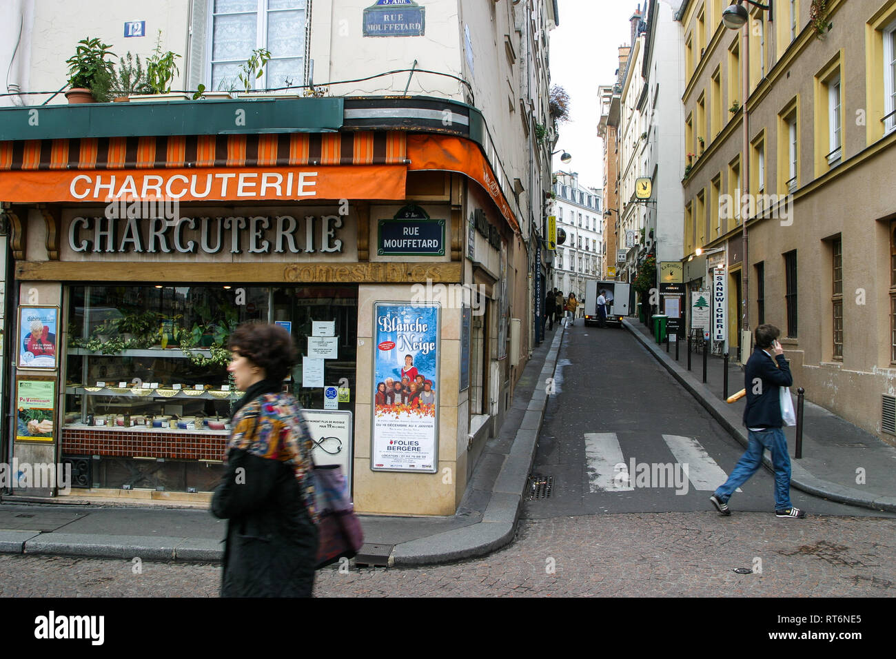 Pork shop, Mouffetard street, Paris 5e, France Stock Photo