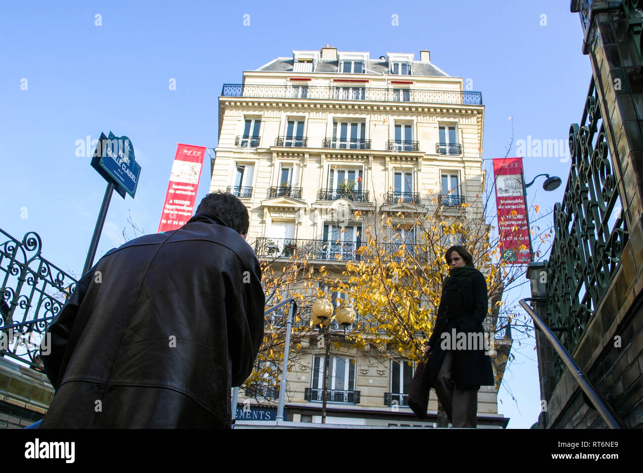 Falguière Metro station, Place Camille Claudel, Paris, France Stock Photo Alamy