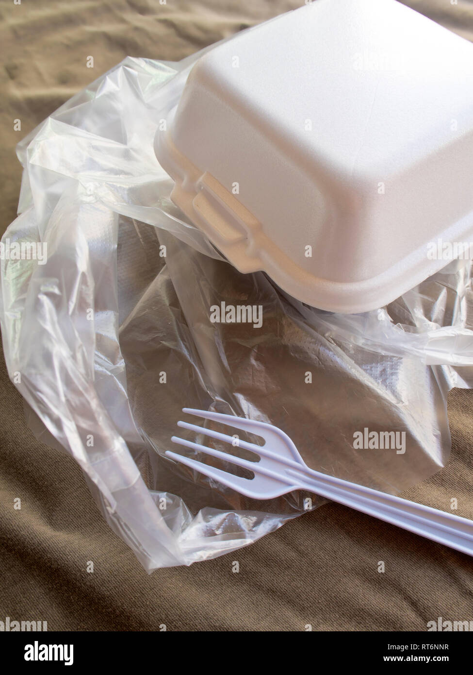 Foam box and Plastic packaging of Street food Stock Photo Alamy